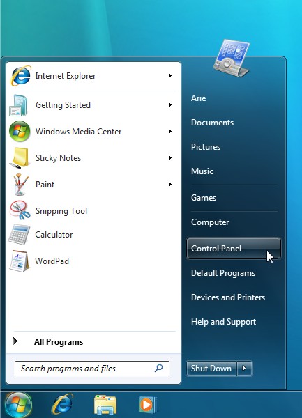 Windows 7 Start Menu
