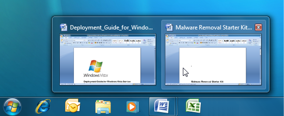 Windows 7 Taskbar thumbnail