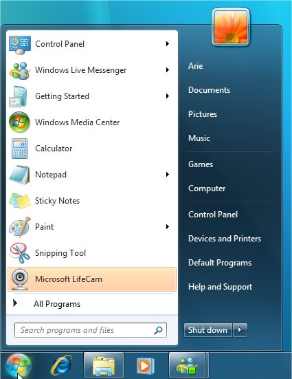 Windows 7 Start Menu
