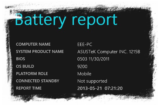 Battery ReportHeader