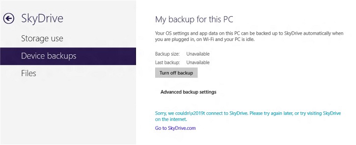 SkyDrive Backup