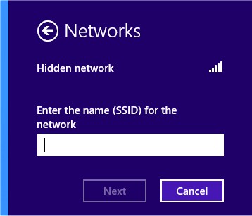 Enter Network SSID