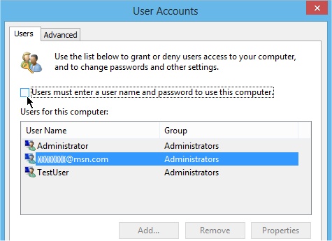 Log into your User Account Automatically
