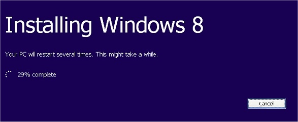 Windows 8 Setup - Installing