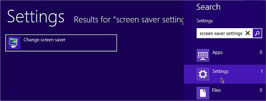 Change Screen Saver Settings