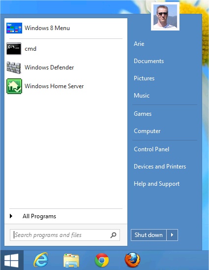 Start8 Windows 7 Start Menu - no Metro apps
