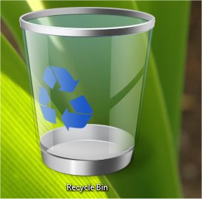 256x256 pixel icon of Windows Vista Recycle Bin