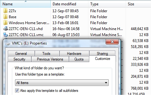 Vista's Folder Template