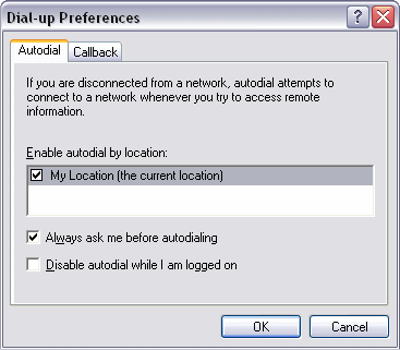 Stop Dial-up Prompt