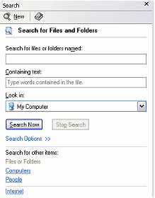 Windows 2000-like search functionality