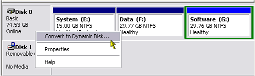 Convert to Dynamic Disk