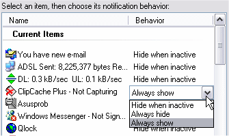 Customize the Notification Area