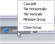 Context menu - grouped button
