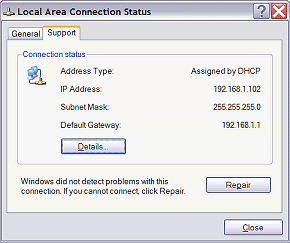 Address assigned by DHCP