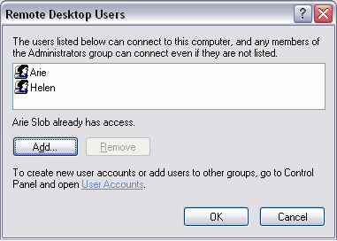 Remote Desktop Users